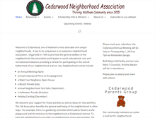 Tablet Screenshot of cedarwoodassociation.org